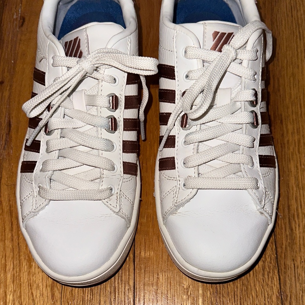 K-Swiss Hoke CMF Sneaker - White and Rose Gold Sneakers - Picture 15 of 16